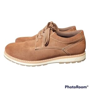 Madison Avenue Simpson Brown Faux Suede Oxford Shoes